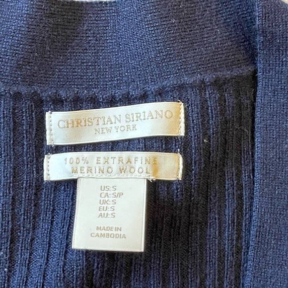 NWT - Christian Siriano Merino Wool Cardigan - Picture 3 of 5